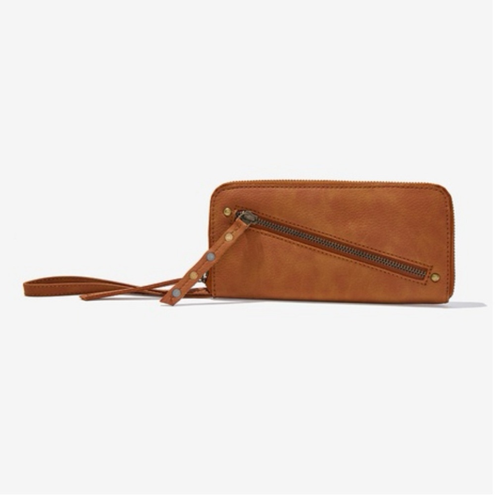 NWT Free People distressed vegan wallet